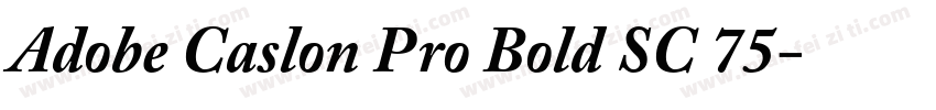 Adobe Caslon Pro Bold SC 75字体转换